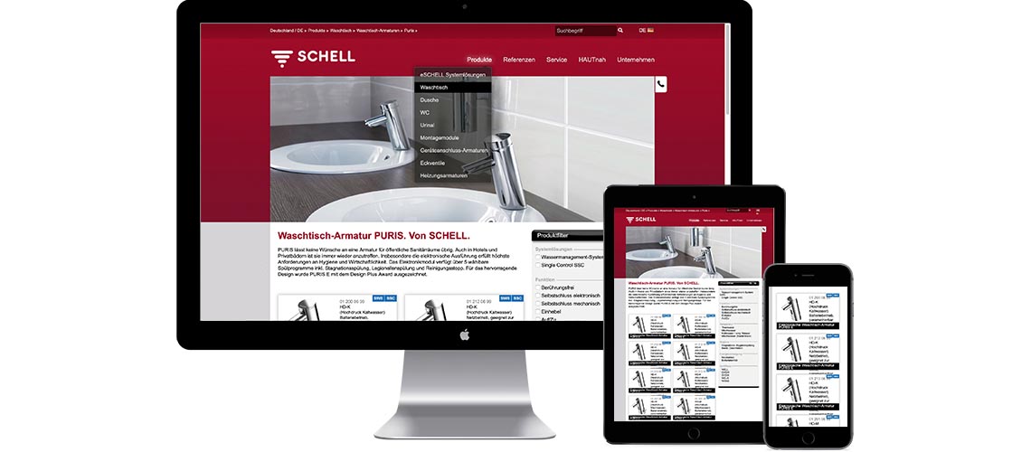 Screenshot eines Webfinder von zuk für Schell