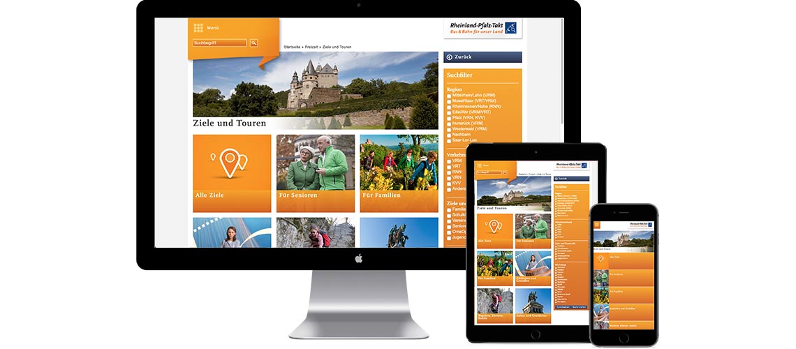 Screenshot eines Webfinders von zuk für das Ministerium